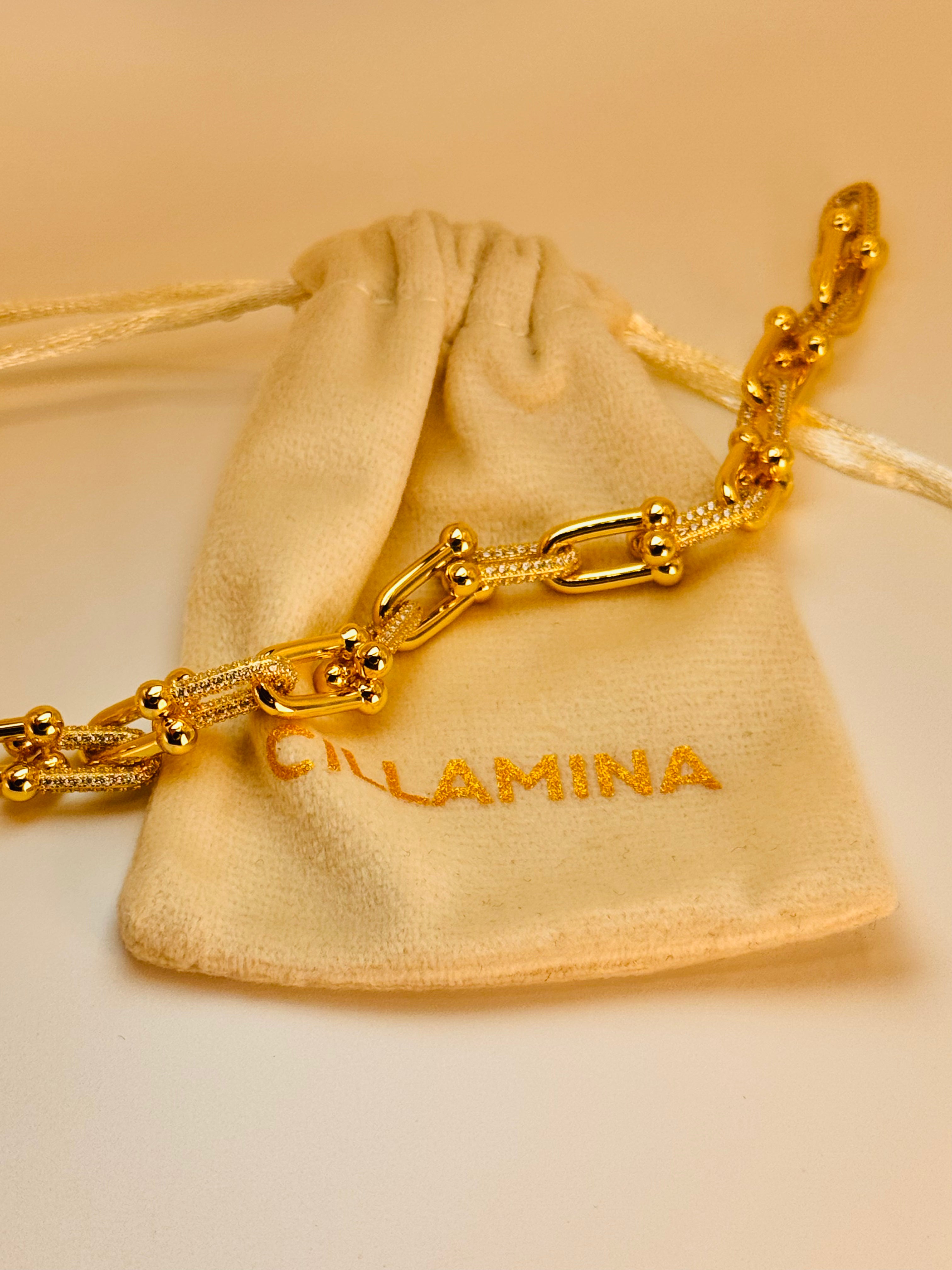 18kt Plated Hardware Solid 925 Bracelet