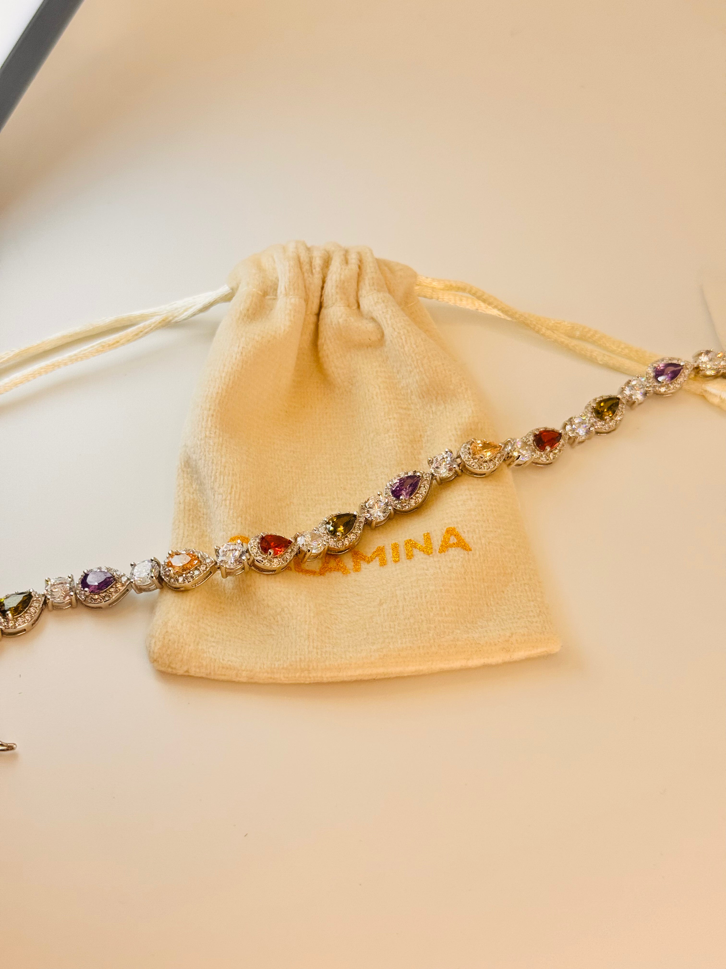 Rhodium Plated Jubilee Pears on Solid 925 Sterling Silver